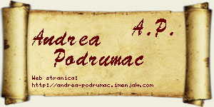Andrea Podrumac vizit kartica